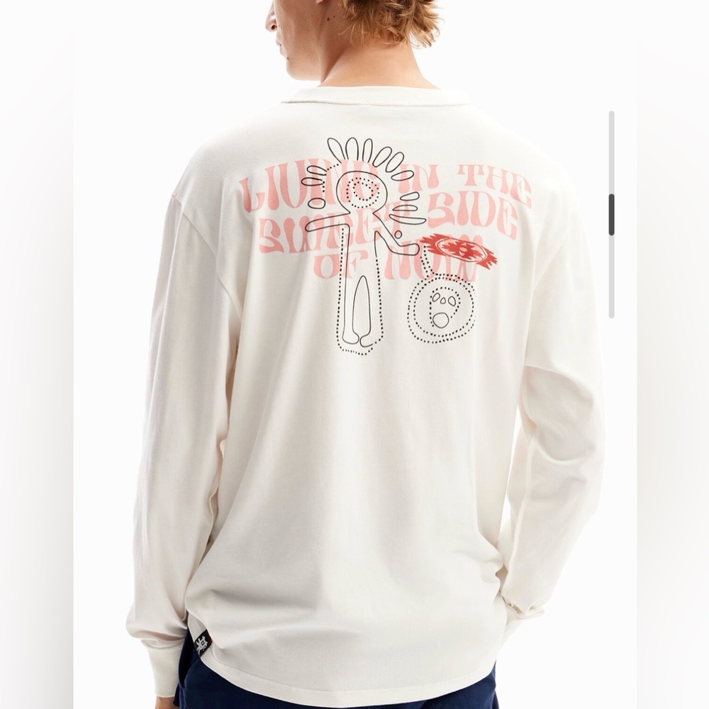 Men’s Desigual long sleeve graphic tee sz large - Picture 2 of 8